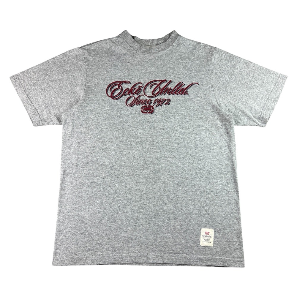 Y2K Ecko Unltd T-Shirt Mens M Gray Streetwear Hip Hop Skater Baggy Punk Tee